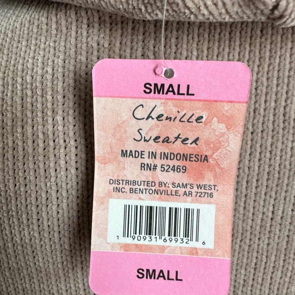 Spring + Mercer Chenille Collared Drawstring Sweater Size Small - Picture 14 of 15